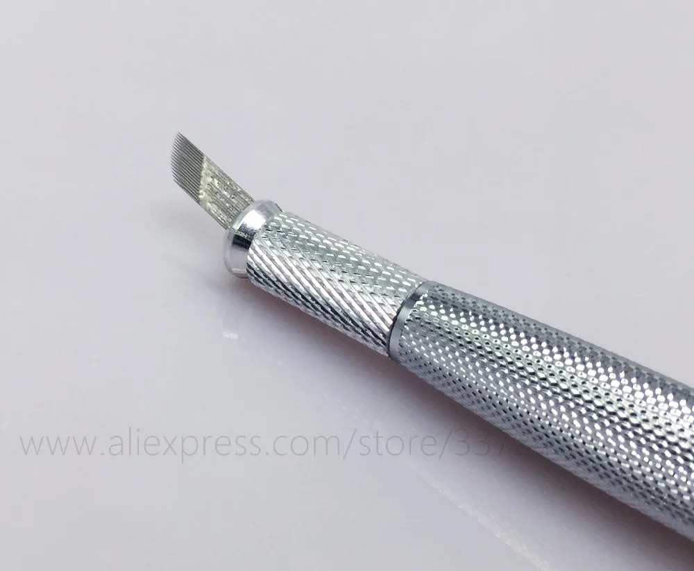 10 шт 17 pin револьвер иглы для татуажа Перманентный татуаж бровей Макияж пирсинга