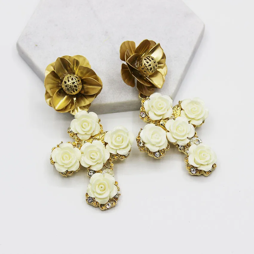 2020 новые преувеличенные металлические серьги в форме шара и цветка ретро стиле