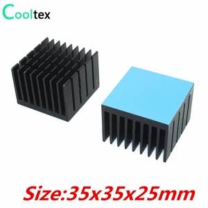 Алюминиевый радиатор, радиатор охлаждения для электронного чипа, светодиодный Теплопроводящий материал, 5 шт., 35x35x25 мм
