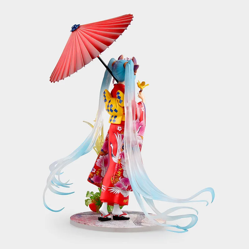 Аниме Рисунок 20 см Hatsune Miku кимоно косплей 1/8 Масштаб Окрашенные ПВХ фигурку Модель
