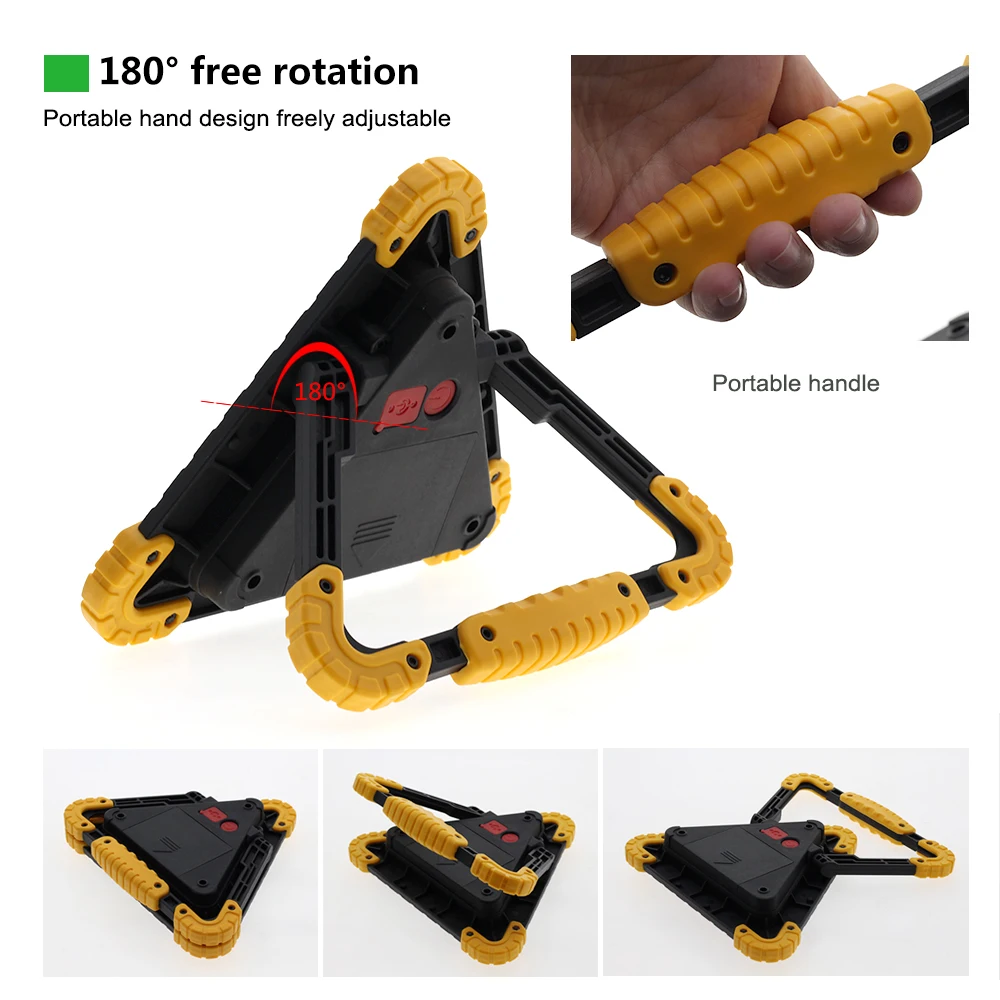 

Portable Emergency Light 30W COB LED Car Warning Lamp Outdoors Camping Lamp USB Charging Battery LED Spotlight.