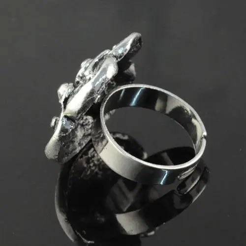 Античный серебряный цвет женские сплав Прекрасный мультфильм кольца в виде