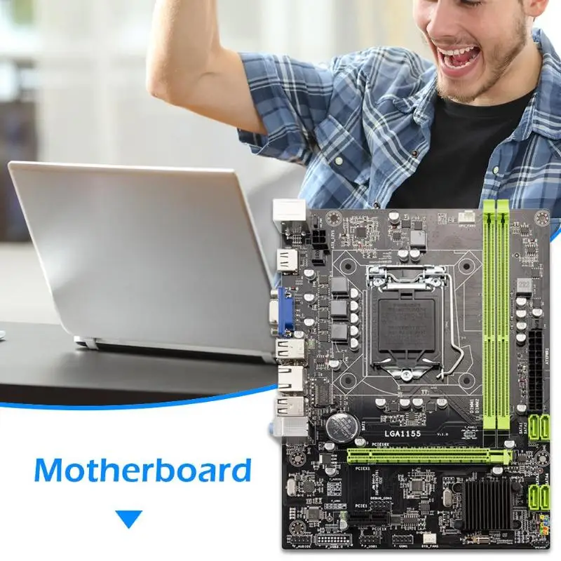 JINGSHA H61 B75 настольная материнская плата Разъем LGA1155 32 Гб M-ATX материнская плата компьютера USB 2,0 PCI-E16X слот для видеокарты VGA HDMI