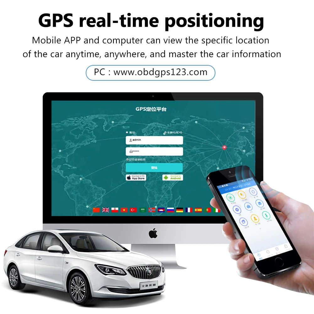 В режиме реального времени мини Plug Play OBD GPS Трекер obd Автомобильный gps трекер