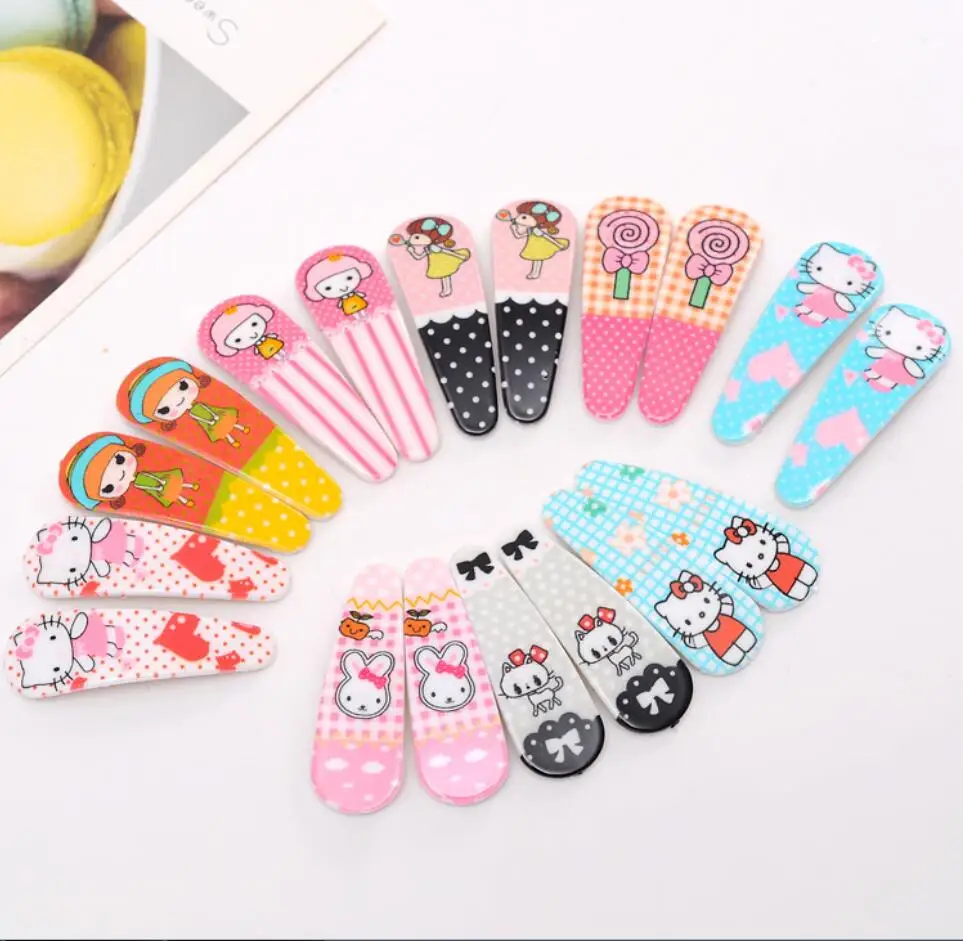 44pcs/lot Baby Girl Kids Hair Accessories Cartoon Flower Bear Pattern Clips Hairpins | Детская одежда и обувь