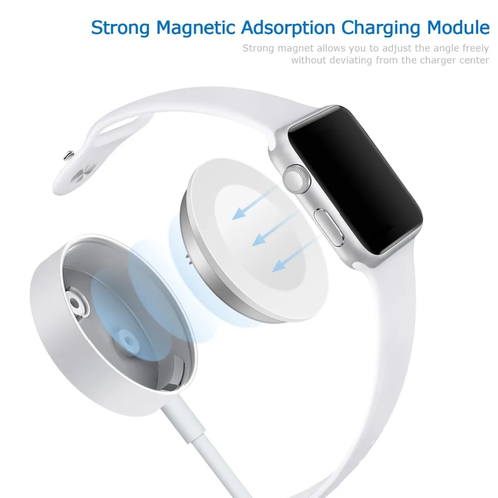 Магнитное зарядное устройство для Apple Watch USB Беспроводная зарядка 38 мм и 42 i Series 4 3 2