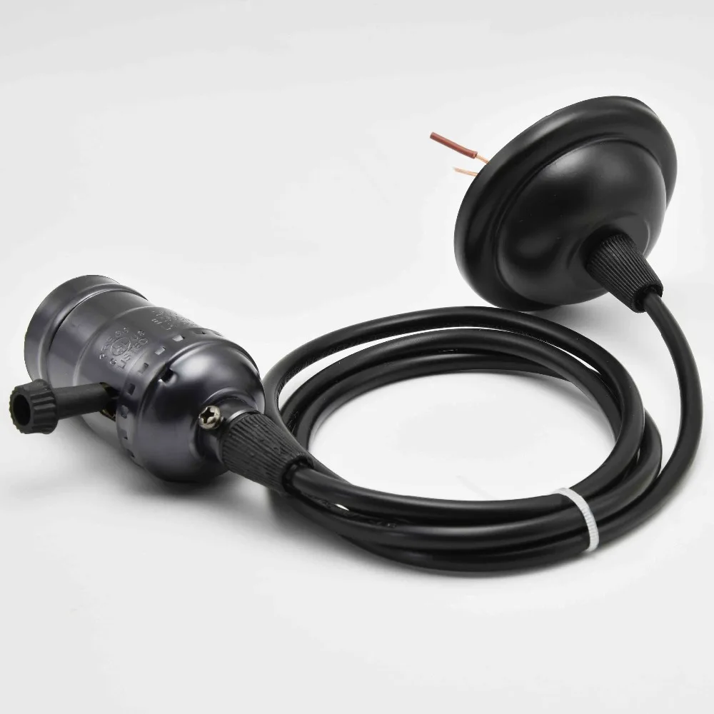 E27 держатель лампы edison потолочная Античная алюминиевая осветительная розетка с