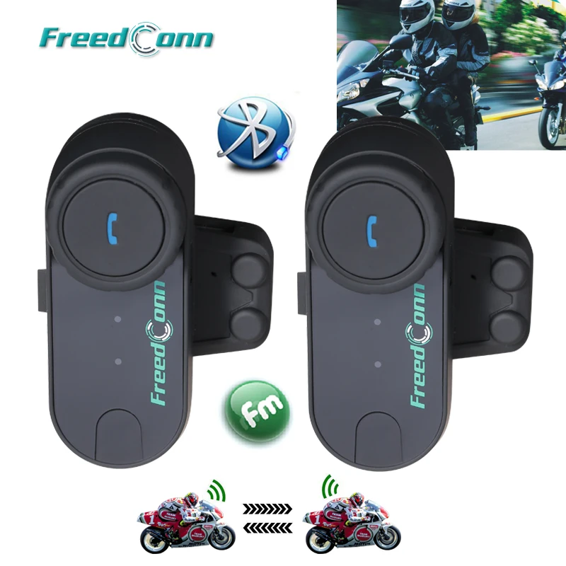 2 шт. FreedConn TCOM VB FM 800 м BT Bluetooth переговорное устройство для мотоциклетного шлема