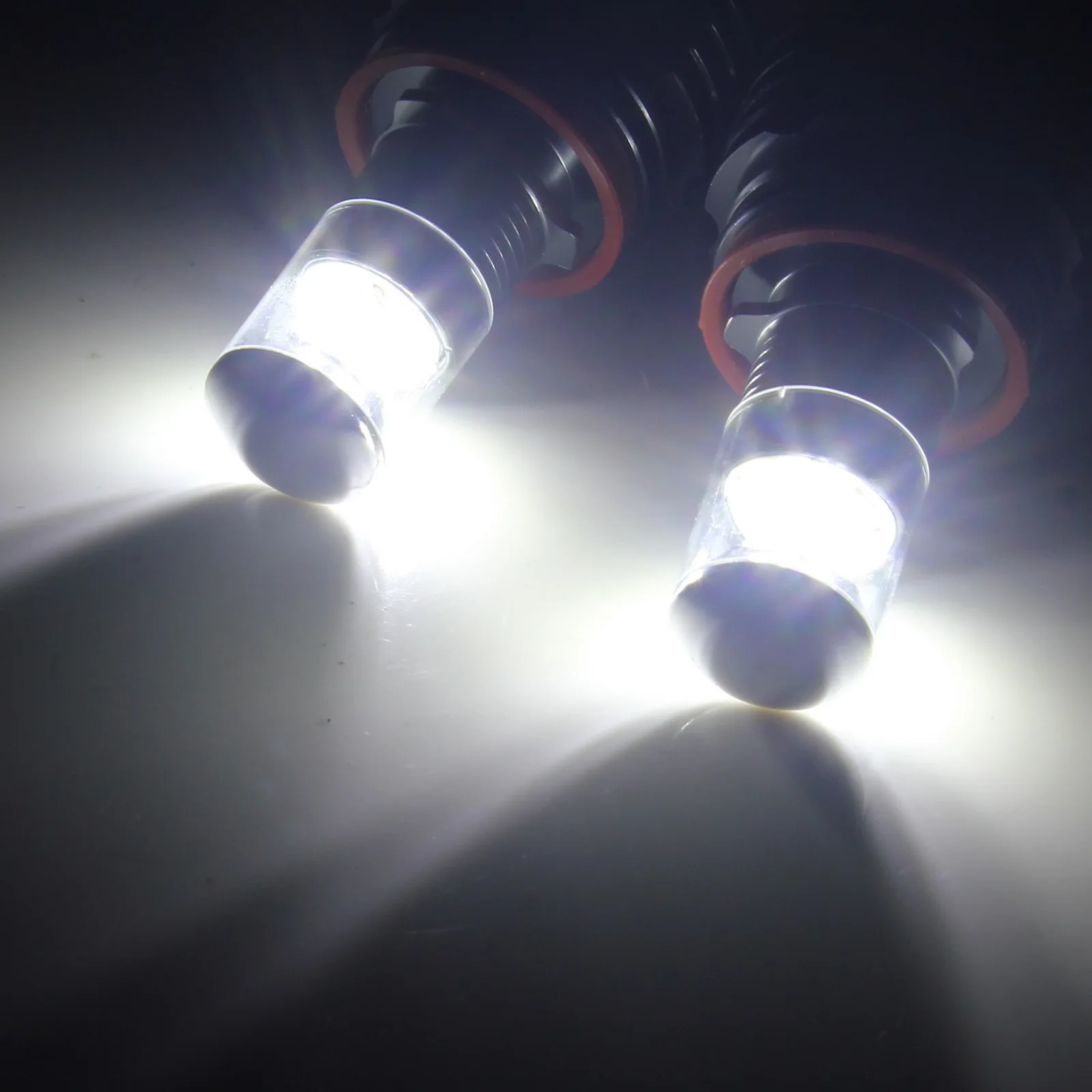 ANGRONG H8 60 Вт LED Canbus ангельские глазки галогенная лампа без ошибок 6000 К белая для