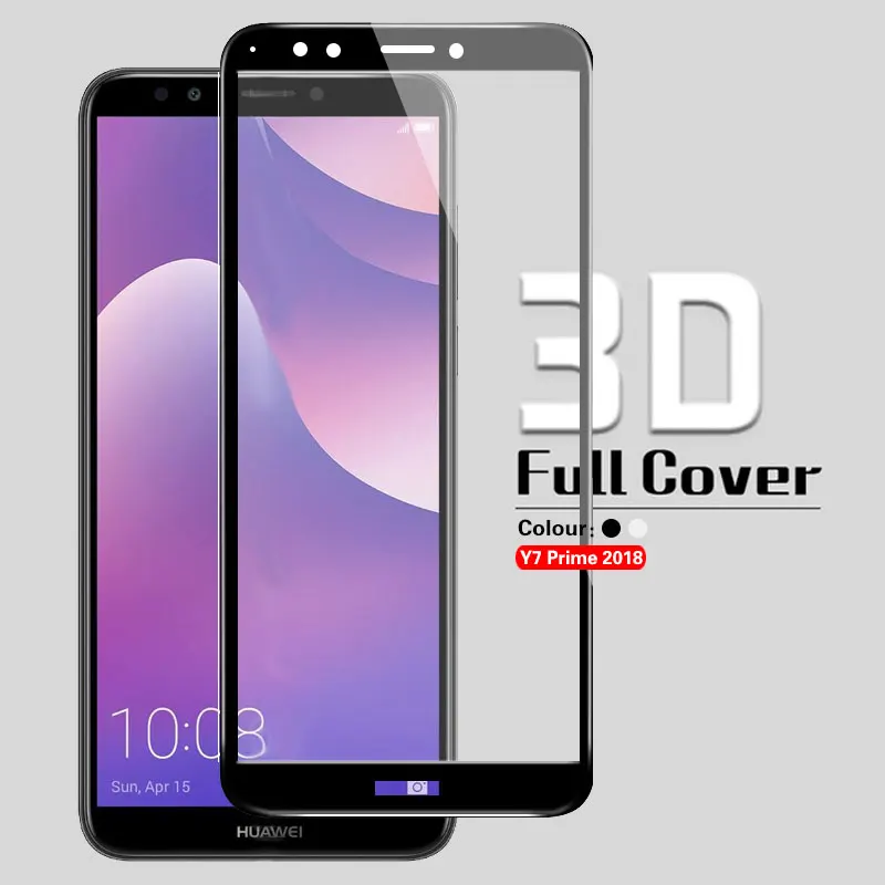 3D для защиты от солнца стеклянная пленка Huawei Y3 Y5 Y6 Y7 Prime Pro Y9 2018 CAG-L02 CAG-L03 CAG-L22 CAG-L23