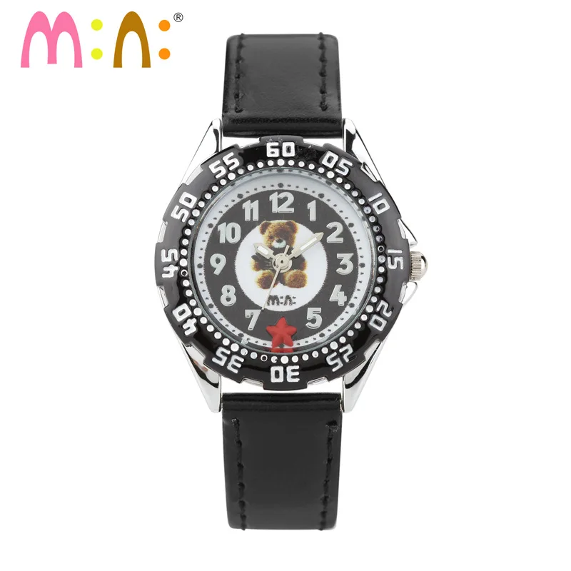 Роскошные брендовые Детские часы водонепроницаемые модные светящиеся кожаные 3D