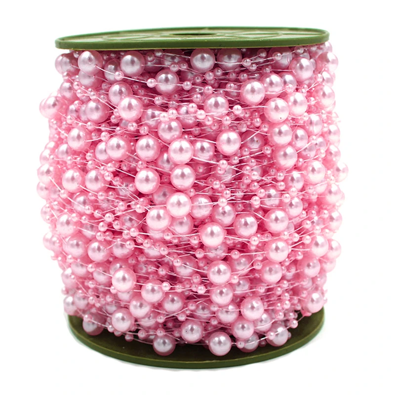 

Hot Sale 5M Fishing Line Artificial Pearls Beads Chain Garland Flowers DIY Wedding Party Decoration Products Supply