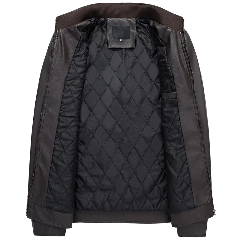 2017 Весна Осень Новый Повседневный хорошее качество Veste Cuir Homme тонкий стоячий