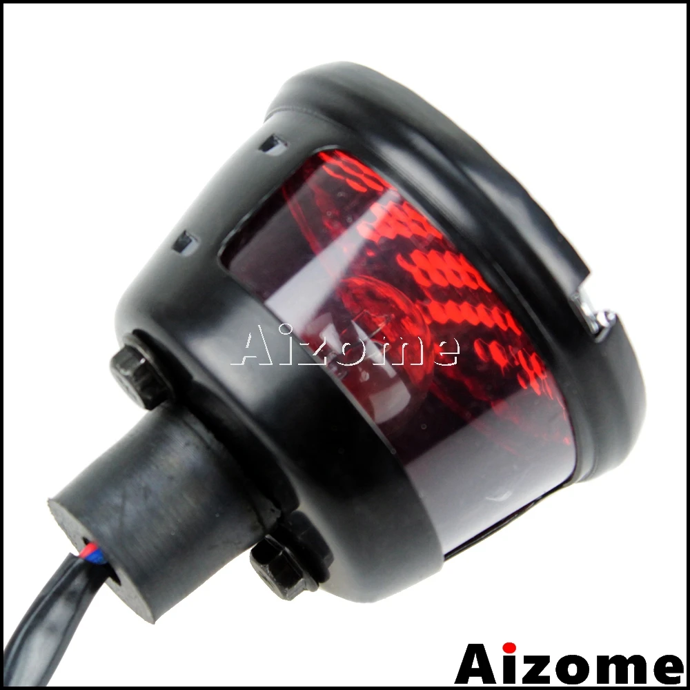 Motorcycle LED &quotSTOP&quot Miller Tail Light Number Plate Rear Lamp Brake Stop For Harley Triumph Custom Bobber Cafe Racer |