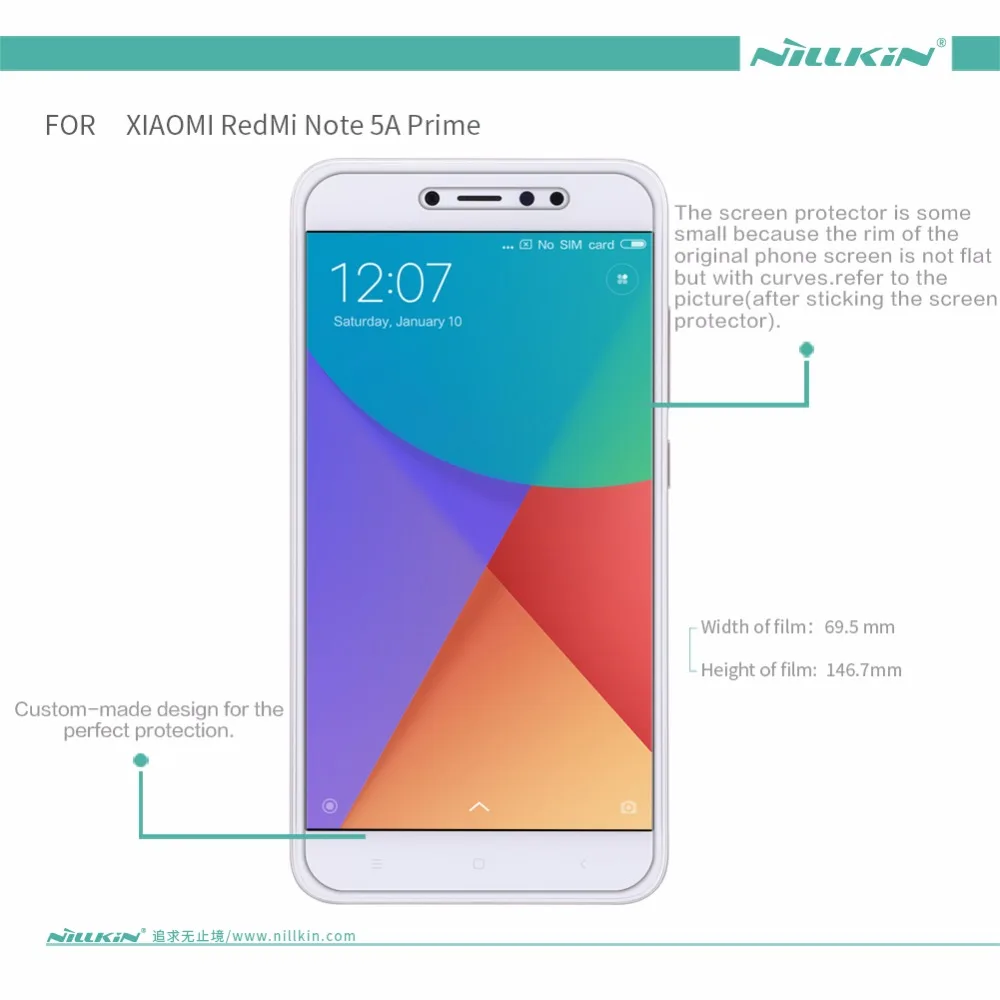 Nillkin для Xiaomi Redmi Примечание 5A Prime Защитная пленка экрана HD скраб Передняя Note