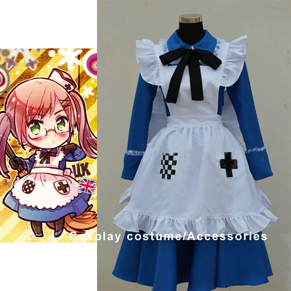 Платье для косплея APH одежда оси хеталия Великобритания Англия роза Киркленд|cosplay