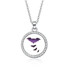 Ароматическое ожерелье в форме летучей мыши, магнитная ароматерапия из нержавеющей стали, диффузор эфирного масла, подвеска-медальон для духов