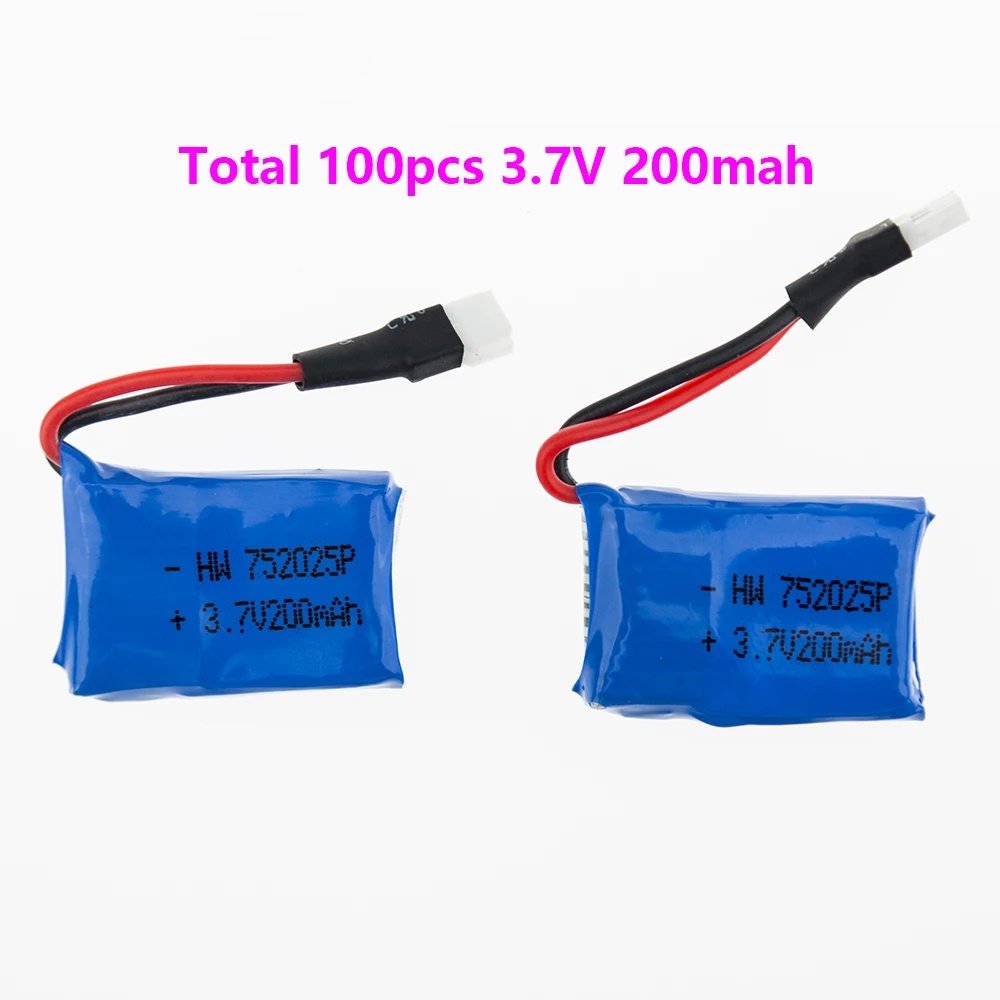 100 шт./лот 3 7 V 200mAh Syma X4 X11 X13 пульт дистанционного управления Самолет батарея