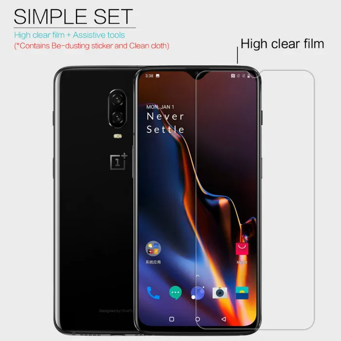 2pcs High clear film Oneplus 6T Защитная пленка NILLKIN Супер прозрачная защитная пленка для ЖК-экрана и матовая Защита экрана для Oneplus 6T One Plus 6t 1+ 6t - Цвет: 2pcs High clear film