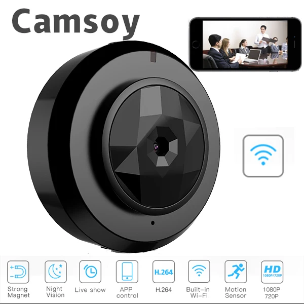 Camsoy C6 мини камера Wi Fi со смартфоном видео Запись IP микрокамера Обнаружение