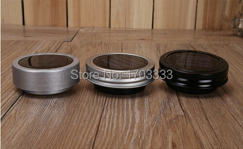 Меняющие цвет Серебристые крышки для банок с питанием от солнечных батарей