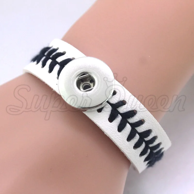 Женский браслет из искусственной кожи с застежкой кнопкой 12/18 мм|button bracelet|snap button