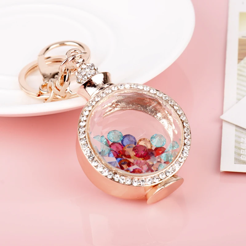 MQCHUN Perfume Bottle Keychain Rhinestone Crystal Charm Pendant Key Bag Chain Handbag Jewelry Mother's Day Gift -15 | Украшения и