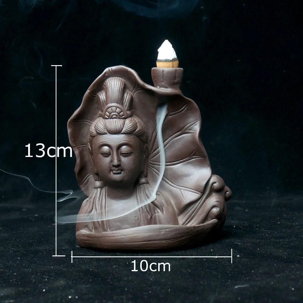 20 шт. без ладана Гуаньинь керамический обратный поток благовония горелка статуя