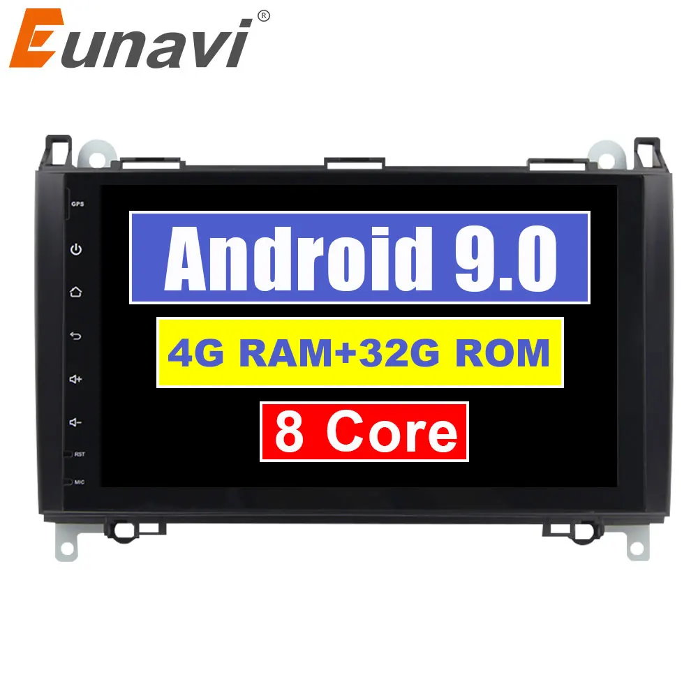Eunavi 2 Din Android 9 0 Octa 8 core dvd плеер для автомобиля Benz Sprinter Vito W169 W245 W469 W639 B200 с радио GPS WiFi
