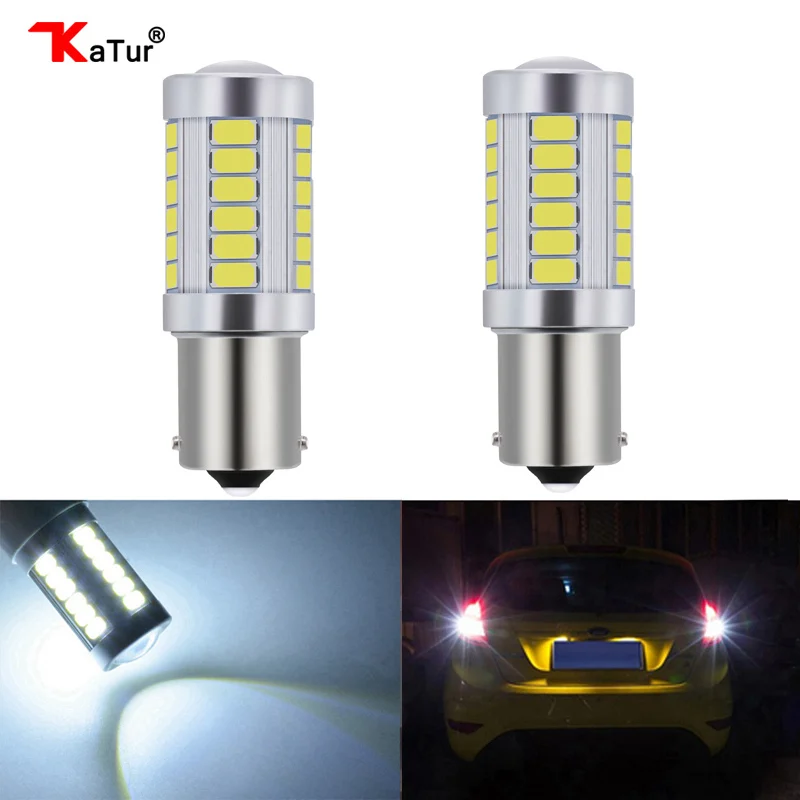 White Katur 2x 1156 BAU15S PY21W 150 Degree 1056 1156PY Car LED Lamp Turn Signal Light DC 12V 33-SMD 33 SMD 5630 Orange / Amber - Испускаемый цвет: White