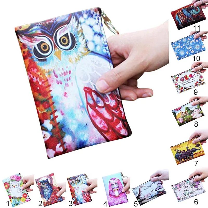 Модный женский кошелек из искусственной кожи клатч Сумка с мультяшными