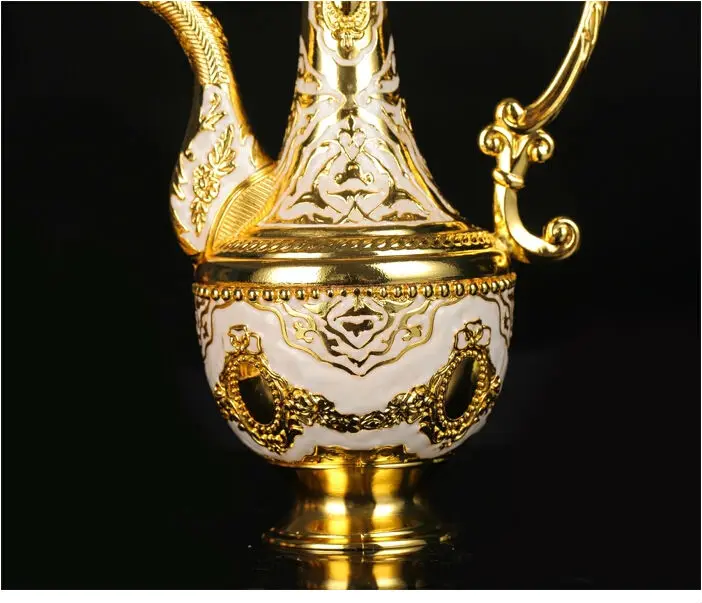 8 шт./компл. Золотой металлический винный набор в стиле ретро 1flagon6cup спиртовой