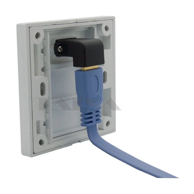 Настенная пластина HDMI с углом бокового разъема гнездо поддержка 3D и 4K|hdmi wall plate|wall