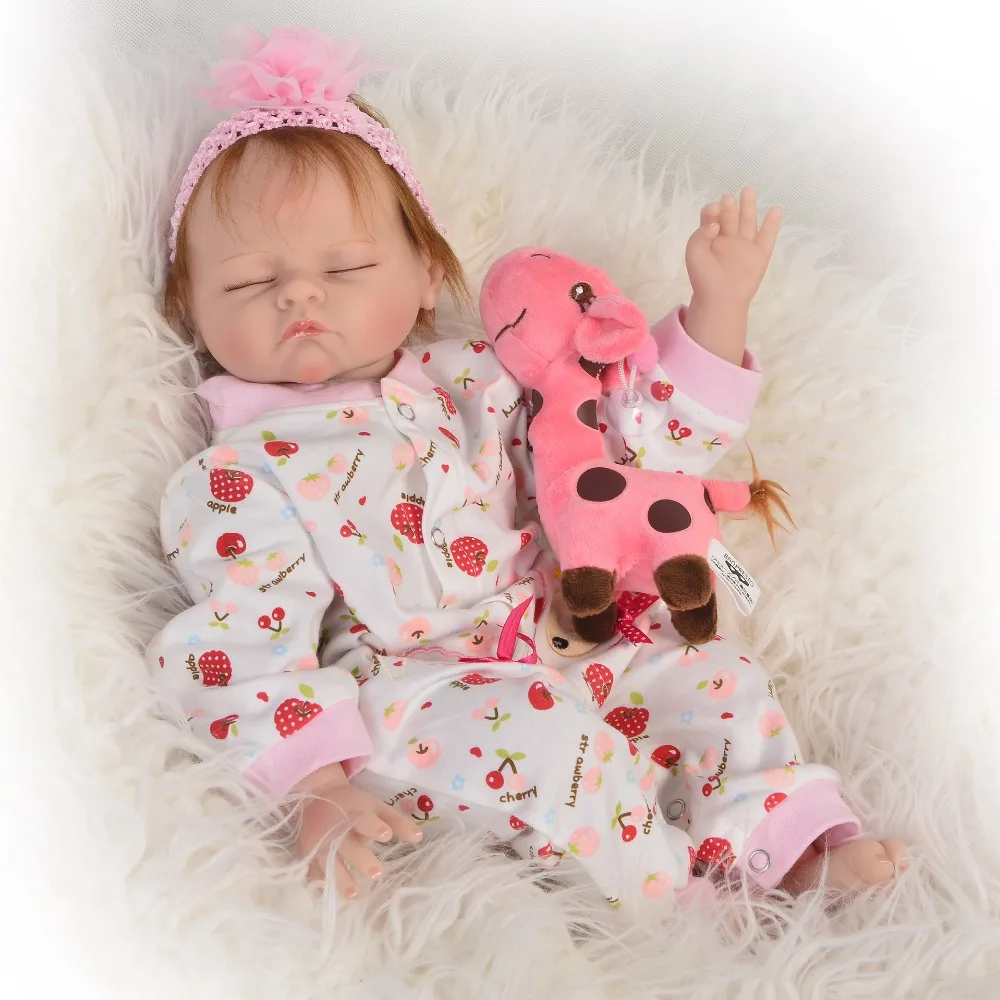

22inch baby Dolls reborn silicone reborn Children Reborn Baby lifelike high quality for Kids Handmade Bonecas hot sale toys