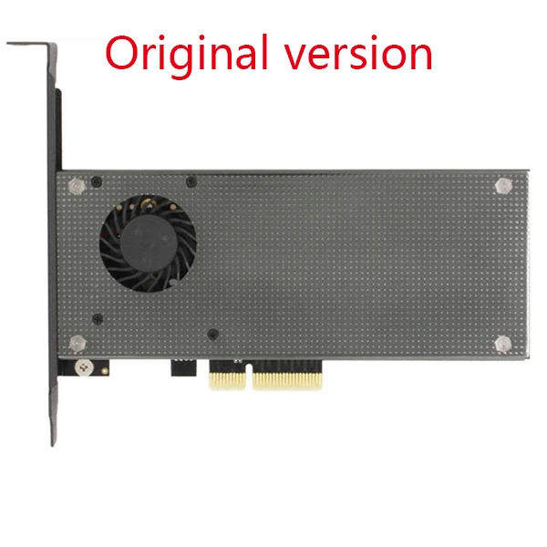 Original version M2.PCIe SSD адаптер m.2 NVME к PCIe x4 m2 m Адаптер для ключей m.2 PCI express 3,0x4 конвертер для 2280 2260 2242 2230 с вентилятором чехол - Цвет: Original version