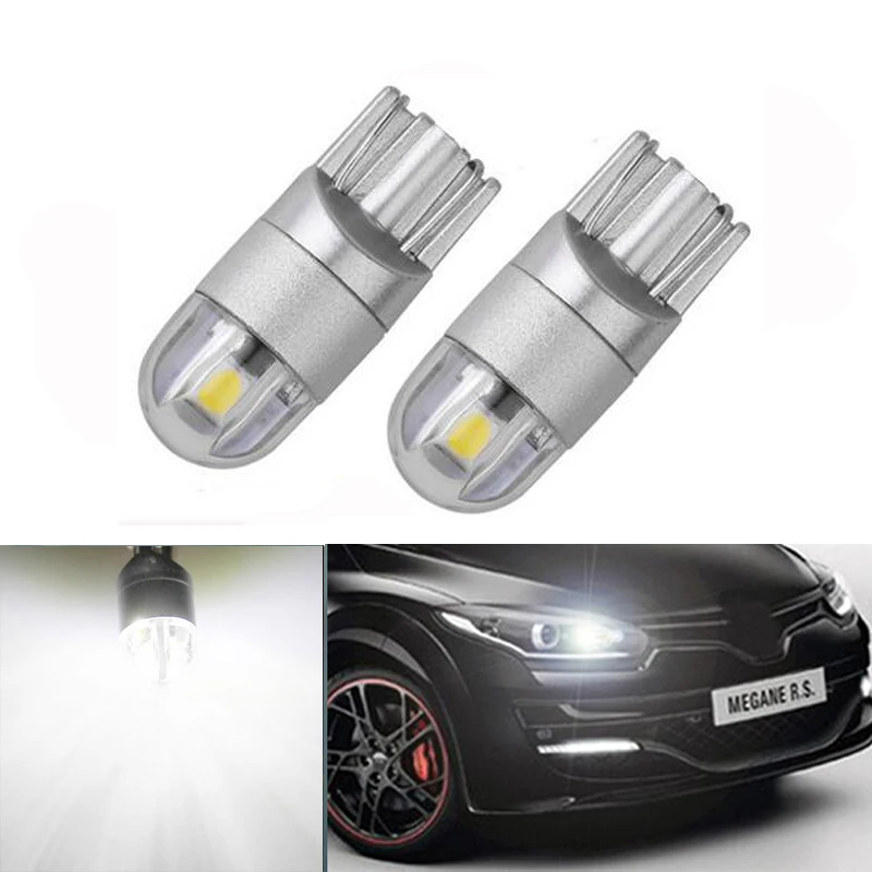 2x T10 W5W 3030smd светодиодный габасветильник с объективом прожектора для renault megane 2 duster