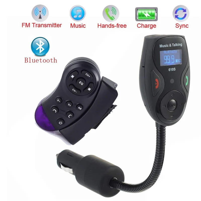 Громкой связи Bluetooth жк дисплей автомобиль комплект mp3 плеер беспроводная fm