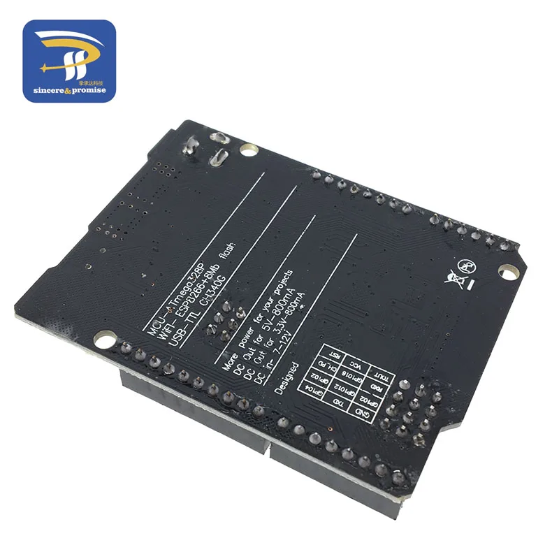 UNO R3 + WiFi ATmega328P ESP8266 (память 32 Мб) Φ CH340G для Arduino Uno NodeMCU WeMos Новое поступление |