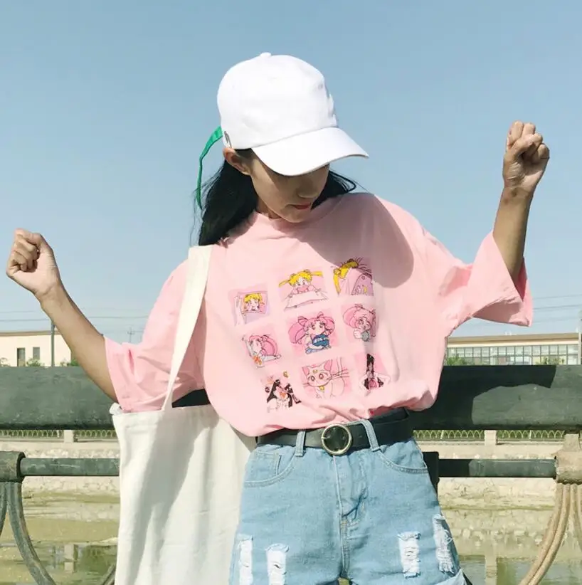 

Summer cartoon casual short sleeve t-shirt