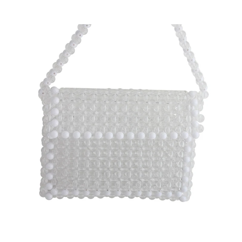 Женская сумка-мессенджер из АБС-пластика с жемчугом прозрачная сумочка-клатч
