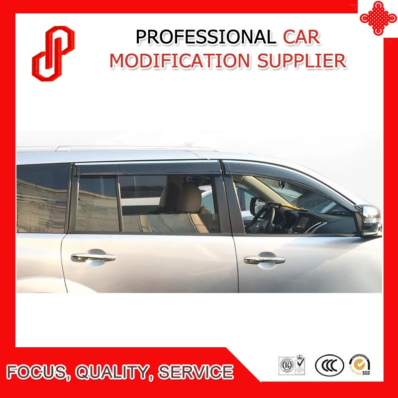 

High Quality Injection molding trim vent shade rain sun wind deflector window visor for Pajero Sport