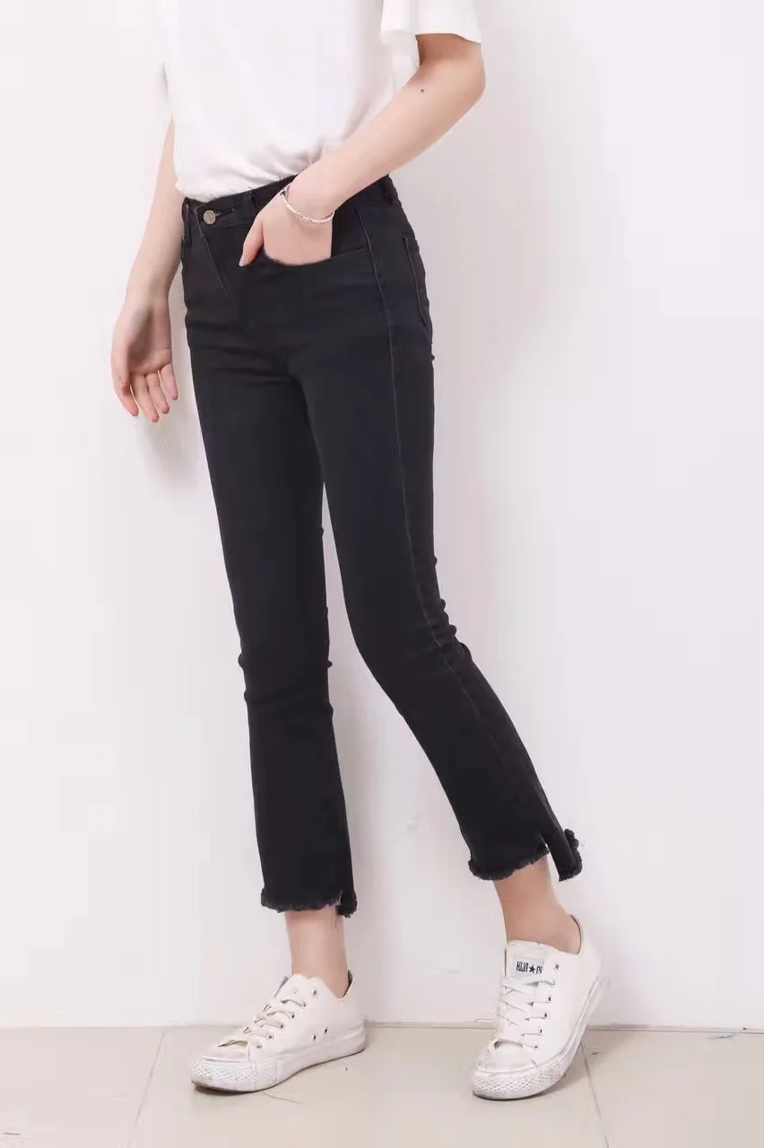 2017 весной и летом новый дикий женская мода Повседневная Твердые кисточка флэш