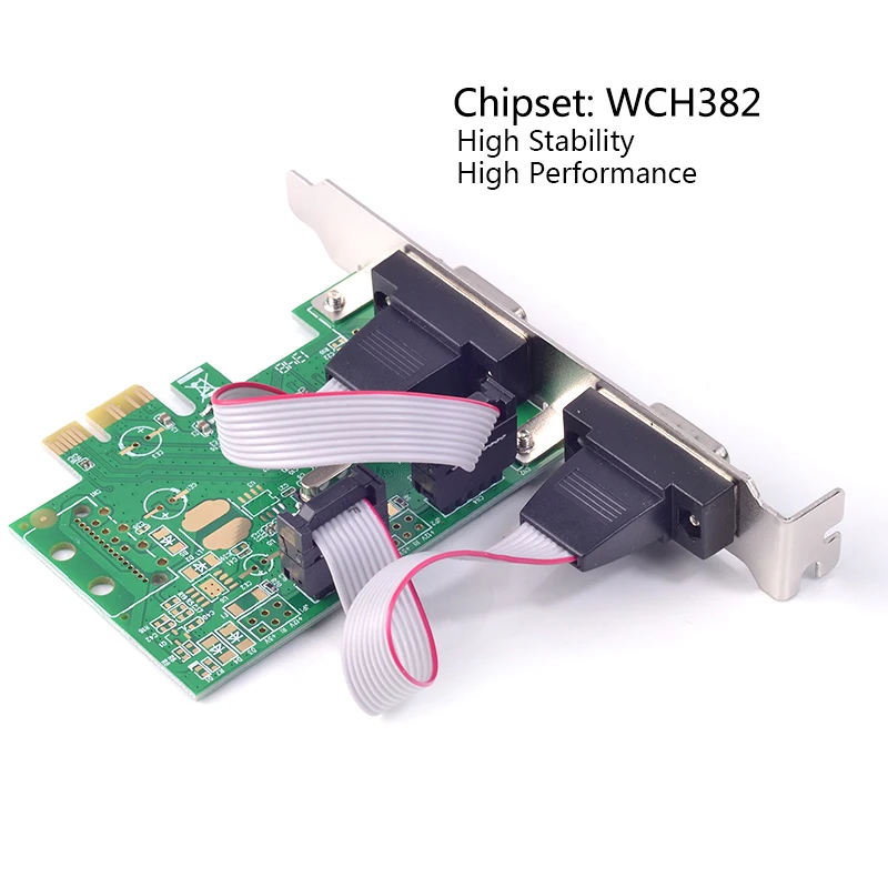 Высококачественный интерфейс PCI express 2 порта серийный PCI-e 1x Карты Multi RS232 DB9 COM