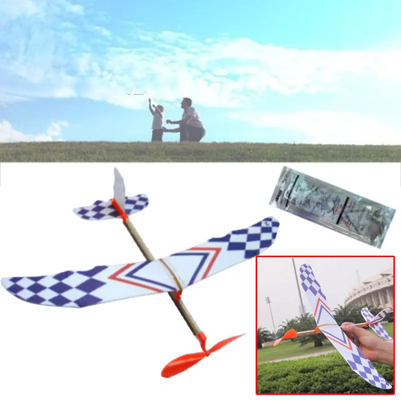 Flying Glider Planes Aeroplane Toys Rubber Band Development Childrens Gift |