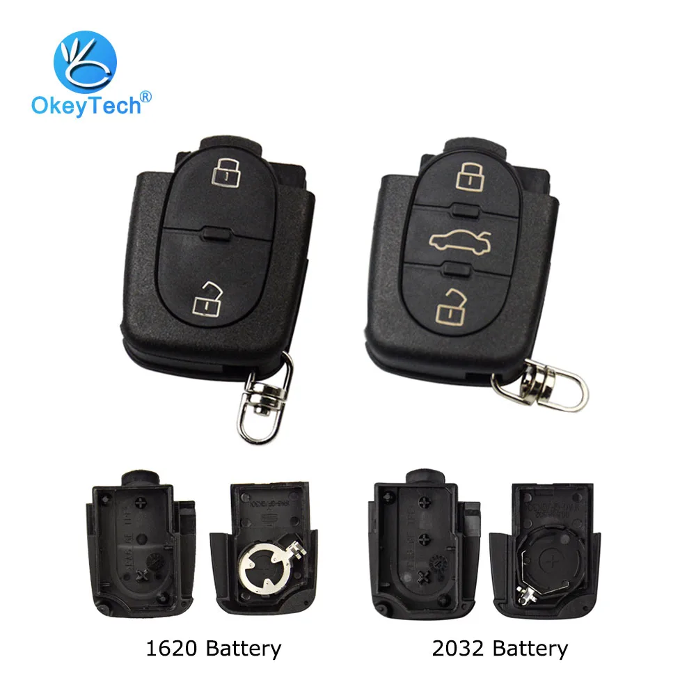 OkeyTech для Audi TT A3 A4 A6 A8 Quattro Чехол автомобильного ключа брелок чехол держатель CR1620