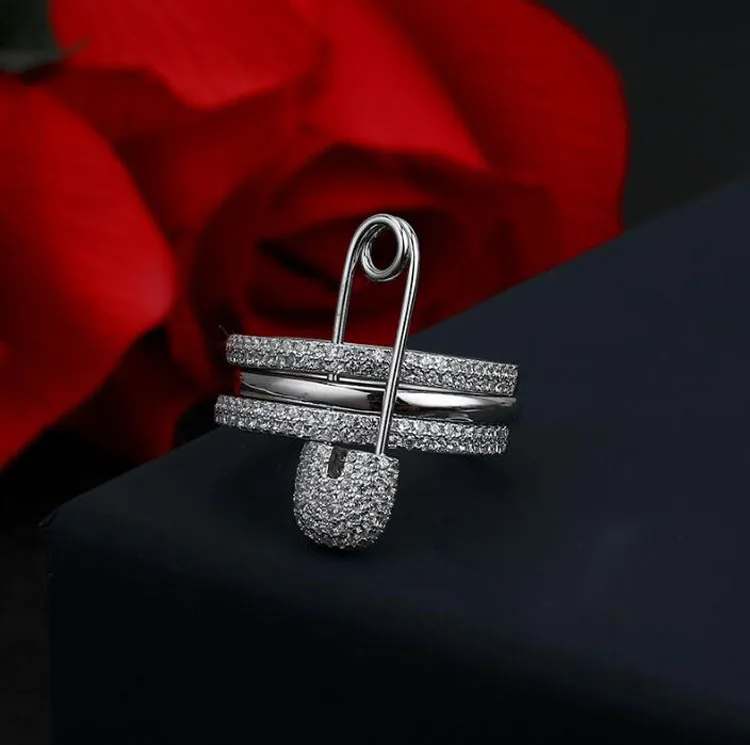 Новинка популярный модный комплект из 3 колец с микро закрепкой и кубическим