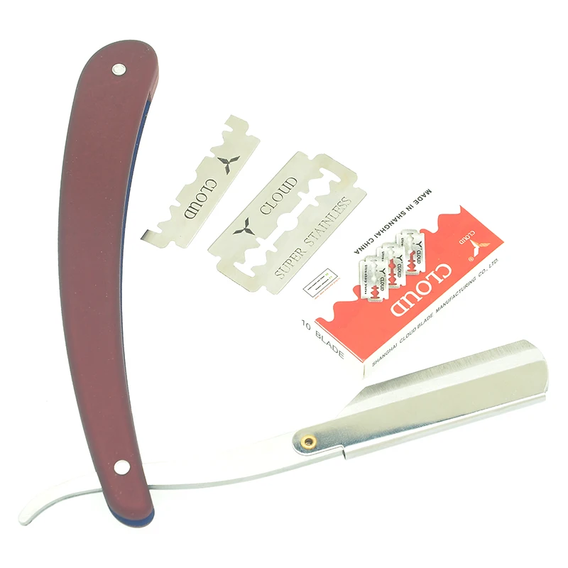 1 шт. мужские бритвы для бритья парикмахерские лезвия складной нож нержавеющая