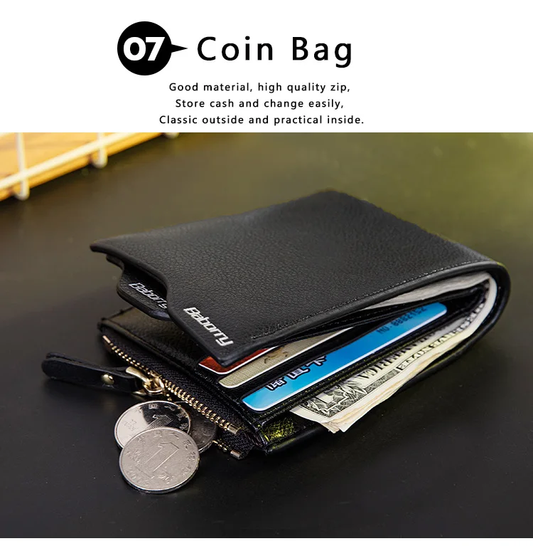 Baborry RFID кошельки для мужчин, модный однотонный Кошелек для монет, держатель для карт, тонкий кошелек из мягкой искусственной кожи, дизайн, короткий кошелек, Geldbeutel Herren