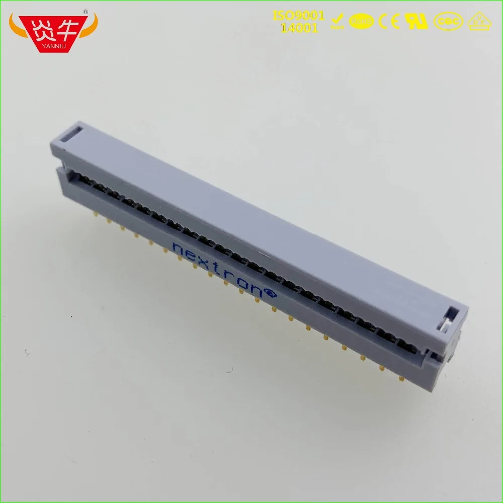 FD-40P 2.54mm PITCH 2*20P 40PIN PLUG IDC SOCKET CONNECTORS ISP JTAG HEADER FOR FLAT RIBBON CABLE SAMPLE NEXTRON YANNIU | Обустройство