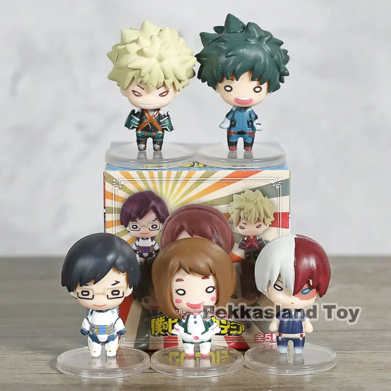 Фигурка героя моя геройская академия талисман нитотан набор из 5 шт. Deku Bakugo Shoto Ochako